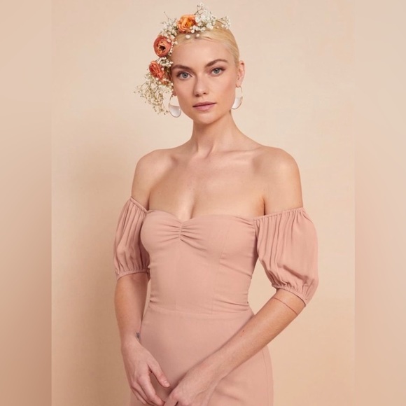 Reformation Farrow Dress Size 8 in Blush - Picture 3 of 9